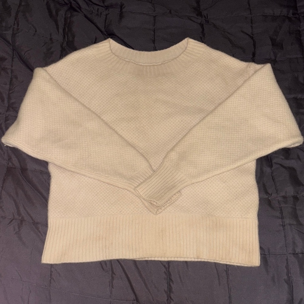 Everlane Women's Cream Crew Neck Sweater